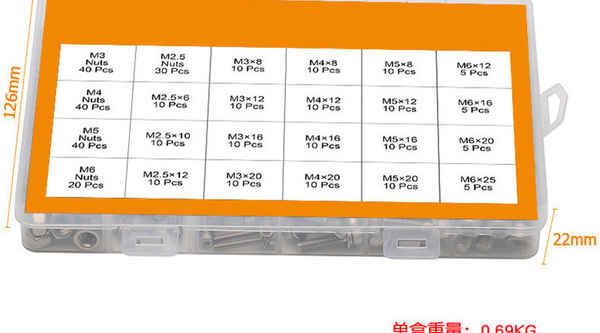 GenèveEn gros 304 en acier inoxydable à tête cylindrique à six pans creux combinaison tête moletée à six pans creux boulon à tête 3/4 1/4-20