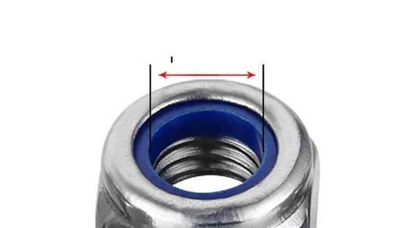 GenèveEn gros 304 acier inoxydable écrou hexagonal écrou hexagonal autobloquant antidérapant Nylon verrouillage femelle 3/4