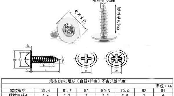 GenèveTête ronde en croix PWA galvanisée en acier au carbone sur mesure avec tampon vis autotaraudeuse vis autotaraudeuse à tête cylindrique 1/2-13