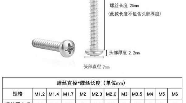 En gros 304 vis à tête ronde en acier inoxydable vis à tête cylindrique à empreinte cruciforme vis autotaraudeuses à queue pointue vis autotaraudeuses