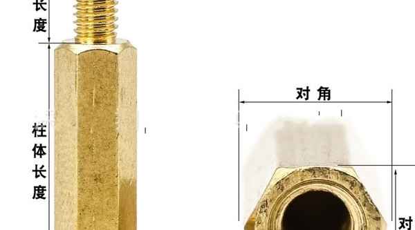 GenèveAlimentation vis en cuivre colonne de cuivre hexagonale à passage unique écrou hexagonal externe entretoise de colonne circuit imprimé câblage colonne de cuivre