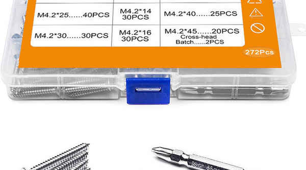 Vis de réglage autotaraudeuse à tête fraisée en croix en acier inoxydable 304 personnalisée vis à tête plate en boîte