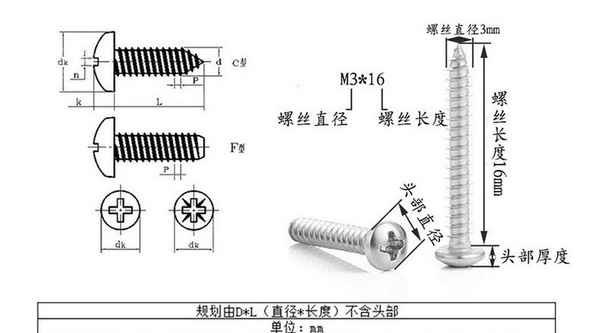 BiarritzEn gros 304 acier inoxydable croix tête ronde vis autotaraudeuse vis à tête cylindrique PA petite vis 3/8