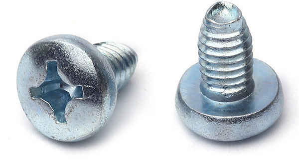 Boulons à tête cylindrique bombée autotaraudants autobloquants GB6560 personnalisés plaqués zinc bleu et blanc vis à tête cylindrique bombée à verrouillage triangulaire 5/8